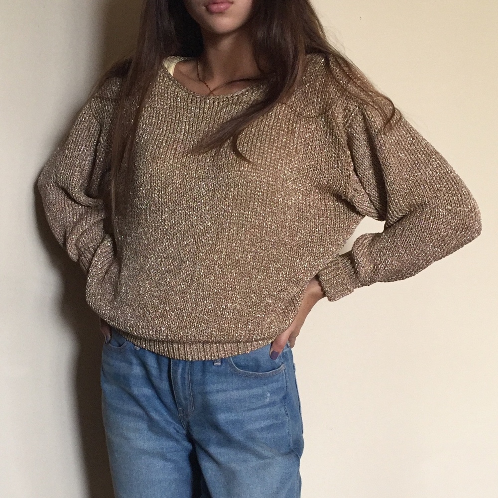Golden Knitted Sweater